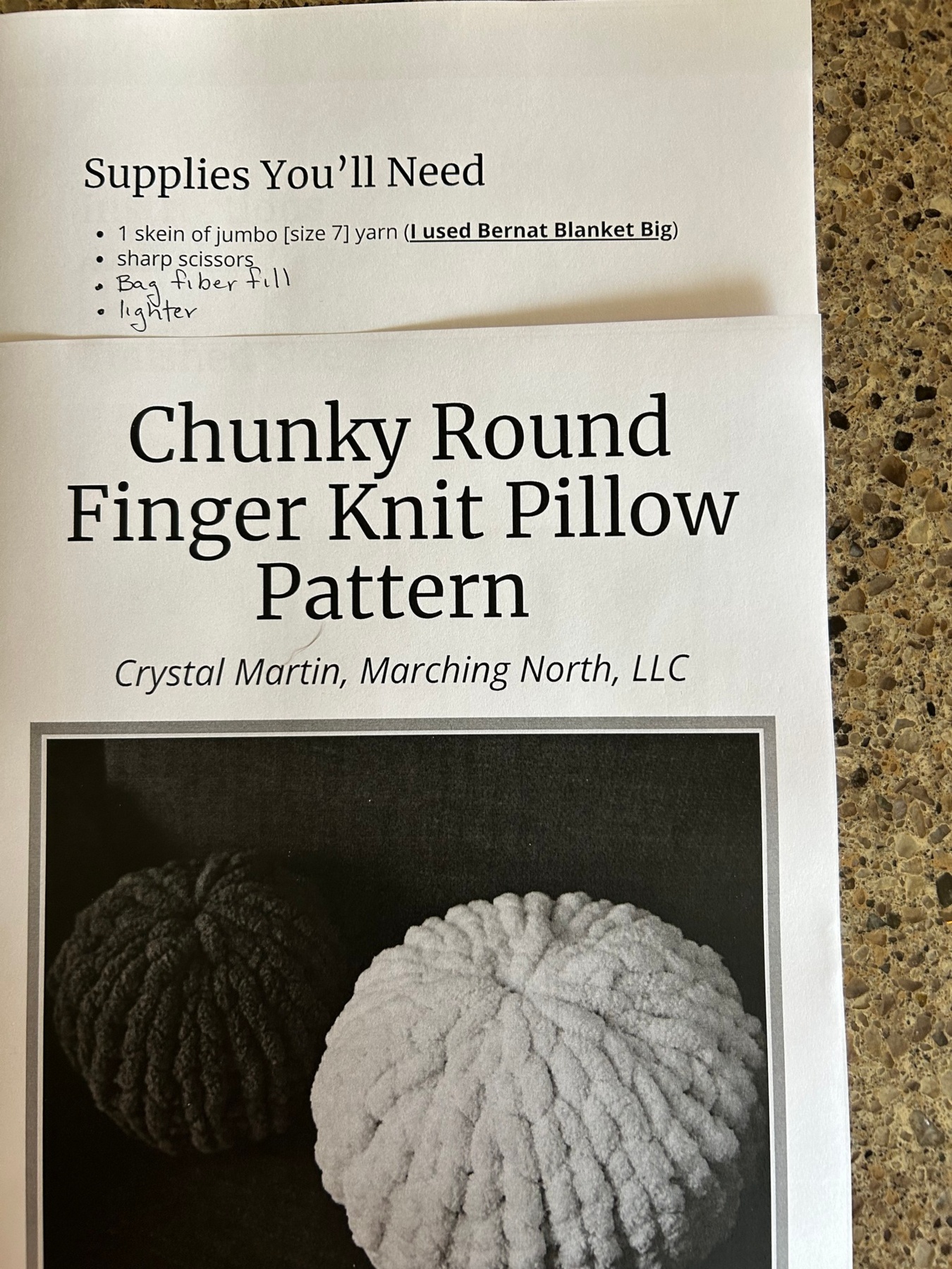 Adult Education Class Knitting Supplies