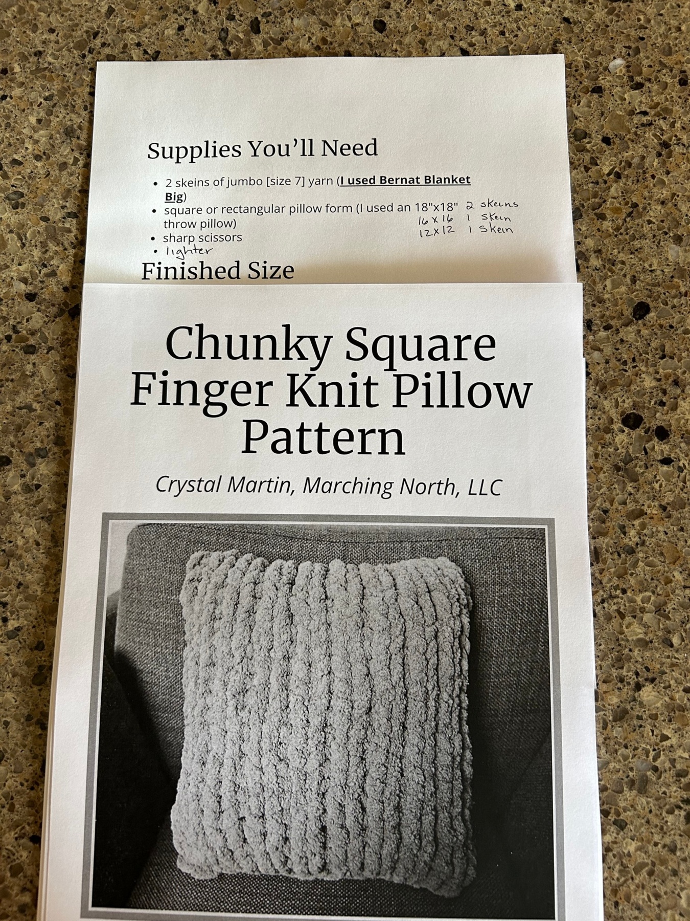 Adult Education Class Knitting Supplies